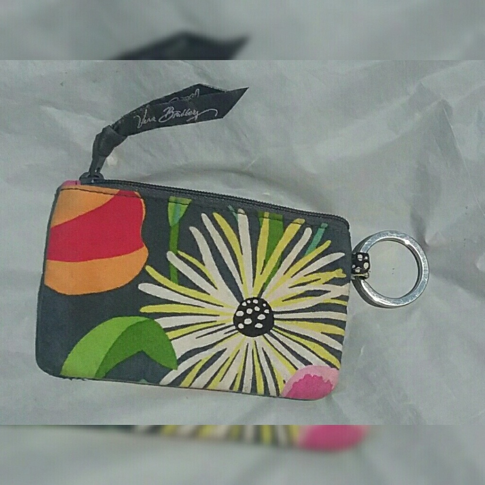 Vera Bradley flowered zip ID case